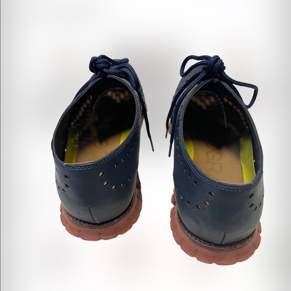 Cole Haan Zerogrand Wingtip Oxford Navy Blue Leather Lace Up Men 10.5 M - Picture 3 of 16